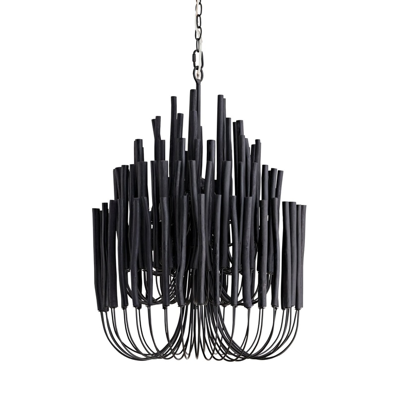 Arteriors 89483 Tilda Five Light Chandelier Black
