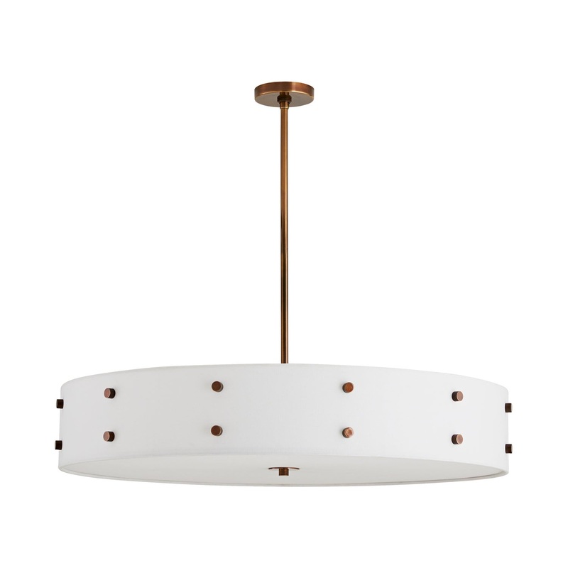 Arteriors 89484 Hocklee Eight Light Chandelier Heritage Brass