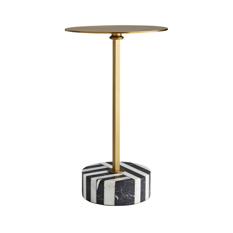 Arteriors 9225 Clarita Side Table White Marble