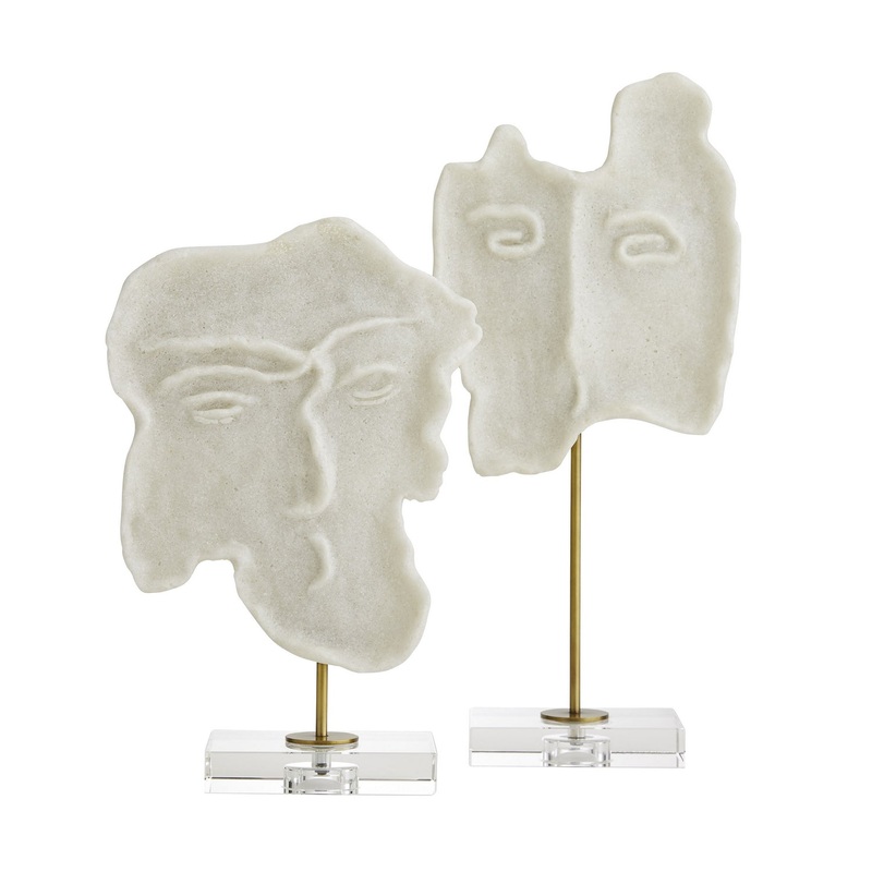 Arteriors 9235 Davids Sculpture, set of 2 White