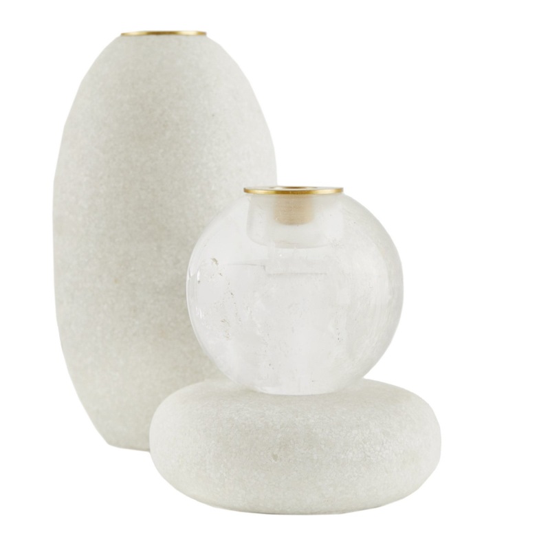 Arteriors 9257 Sarasota Candleholders, Set of 2 Ivory