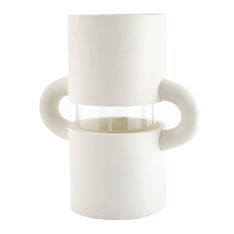 Arteriors 9310 Quintin Vase White Gesso