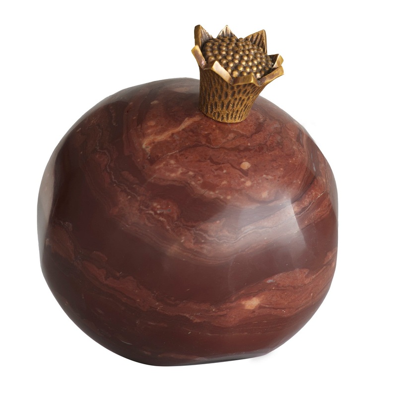 Arteriors ASI04 Eden Sculpture Carmine/Vintage Brass