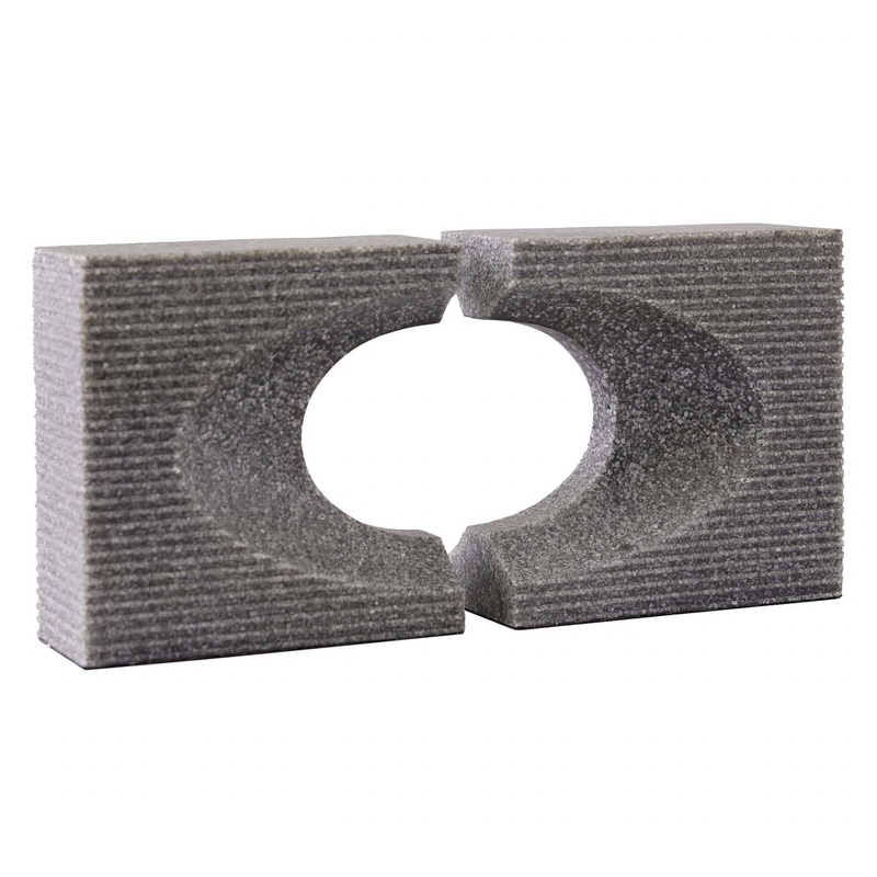 Arteriors ATC02 Wolcott Bookends, Set of 2 Graphite