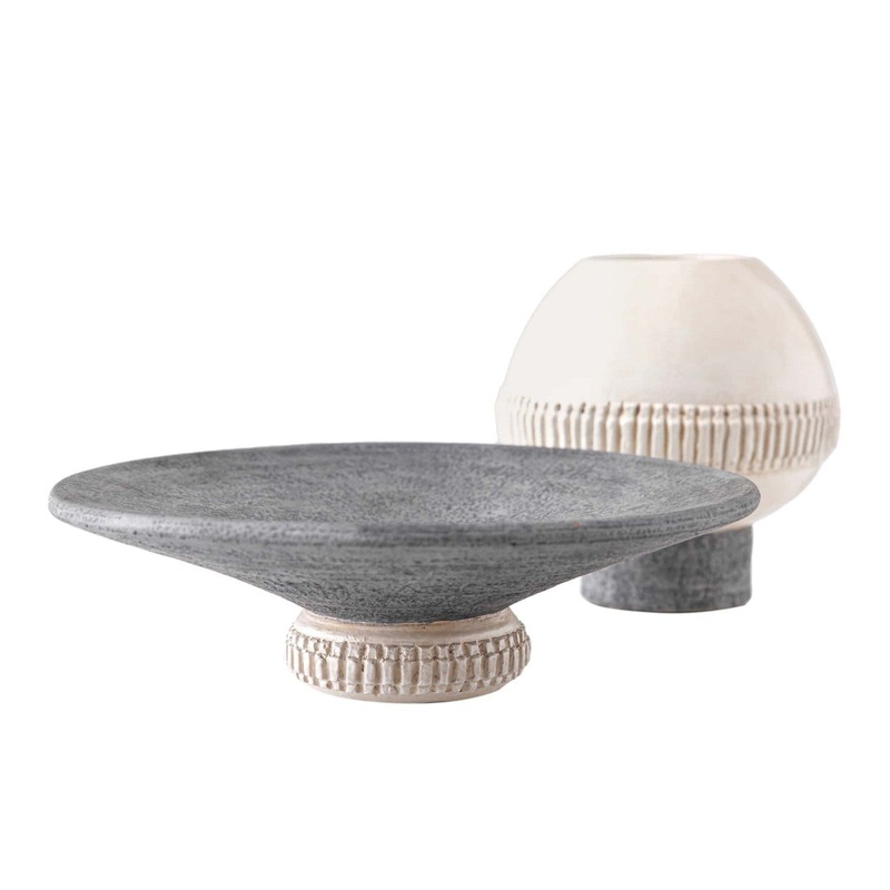 Arteriors ATS02 Tazatop Tabletop Set Graphite