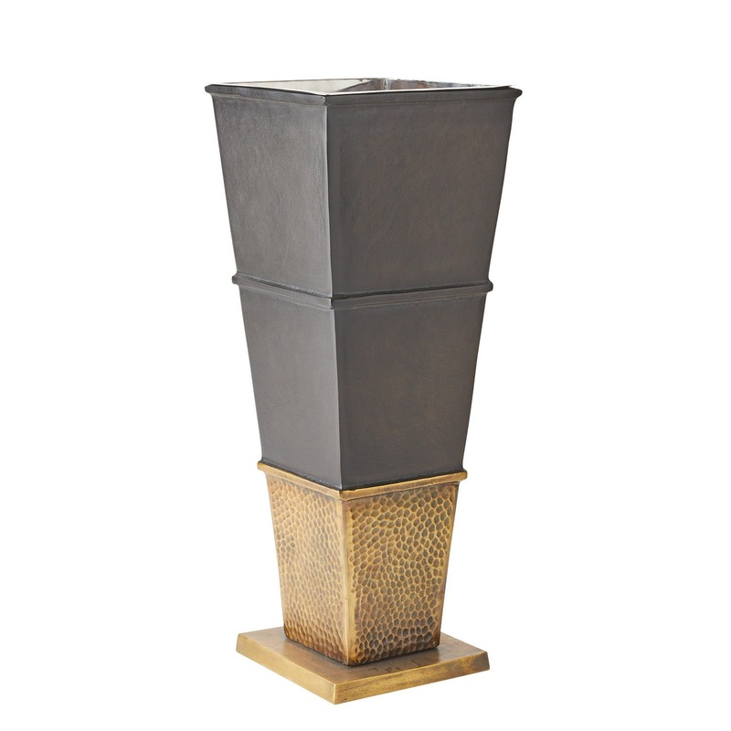Arteriors AVI06 Chaparral Planter Bronze/Antique Brass/Polished Nickel