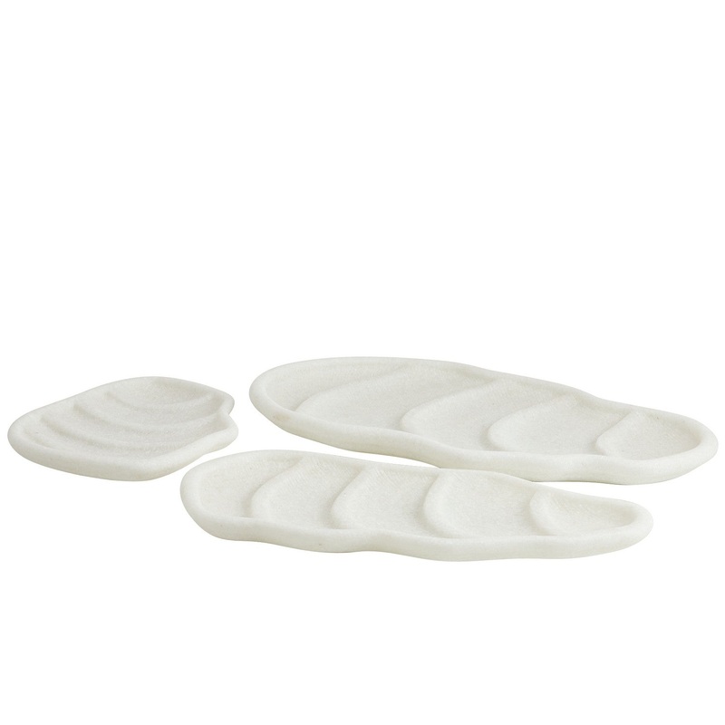 Arteriors AYC01 Chesapeake Trays, Set of 3 Ivory