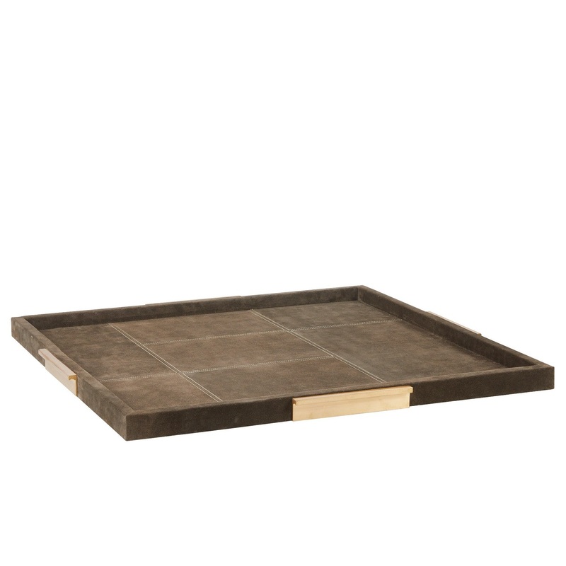 Arteriors AYI07 Dillard Tray Moss Gray/Antique Brass