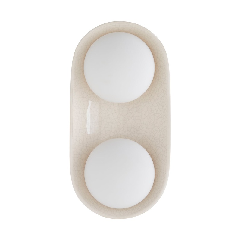 Arteriors DA49006 Glaze Two Light Wall Sconce Ivory Stained Crackle