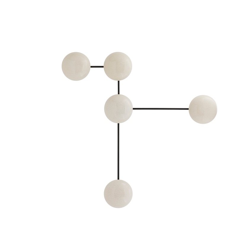 Arteriors DA49007 Glaze Five Light Wall Sconce Ivory Stained Crackle