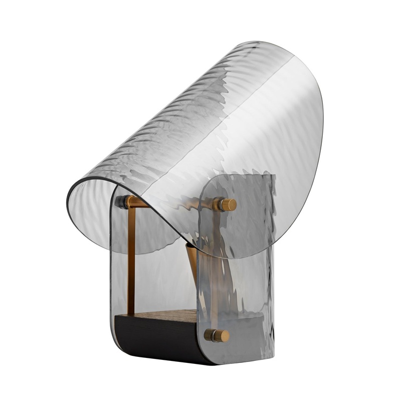 Arteriors DA49009 Bend One Light Accent Lamp Smoke
