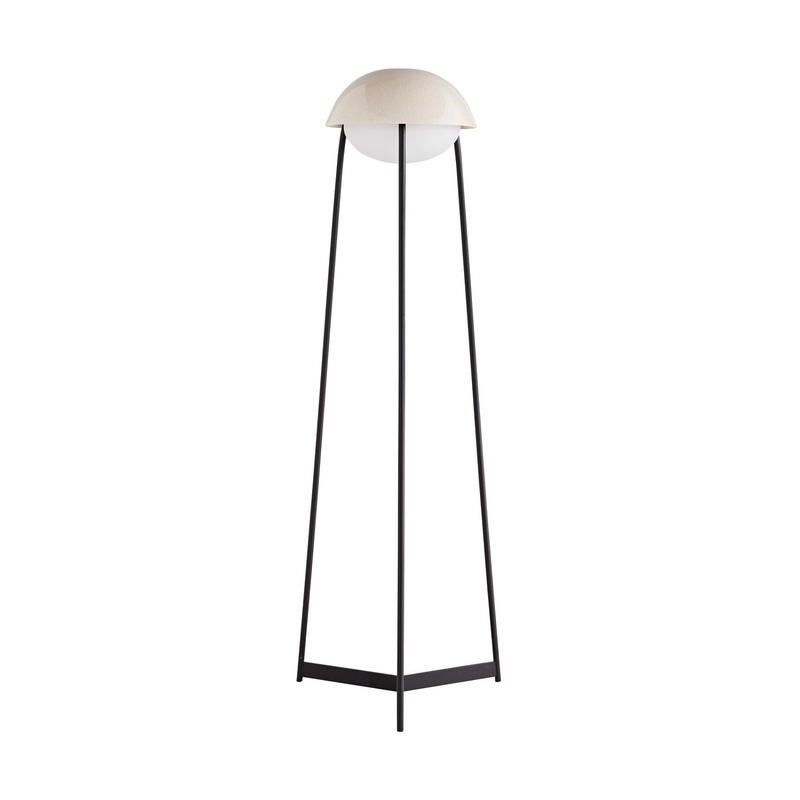 Arteriors DA79000 Glaze One Light Floor Lamp Ivory Stained Crackle (Discontinued)