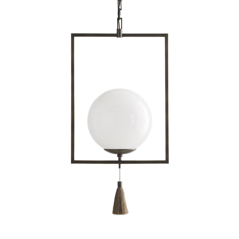 Arteriors DB49004 Trapeze One Light Pendant Aged Bronze