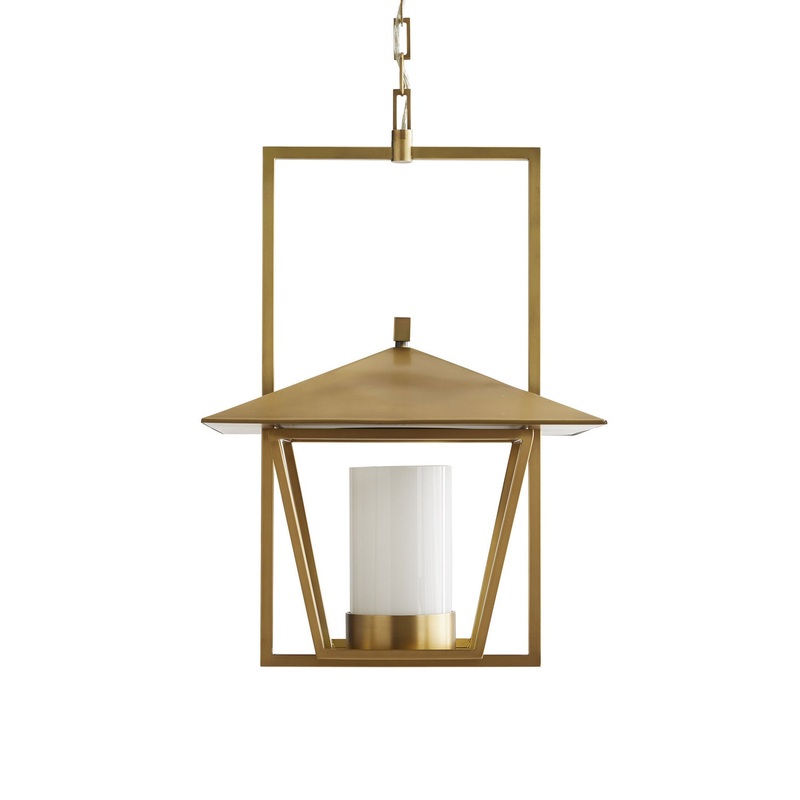 Arteriors DB49007 Temple One Light Pendant Antique Brass (Discontinued)