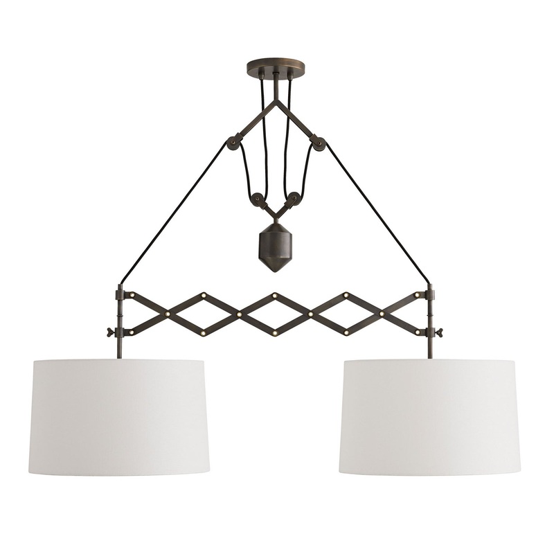 Arteriors DB49008 Pantograph Two Light Pendant White