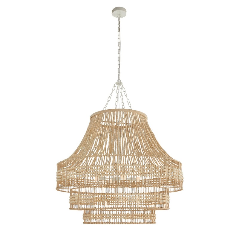 Arteriors DLS13 Tulane Eight Light Chandelier Natural/Natural/White