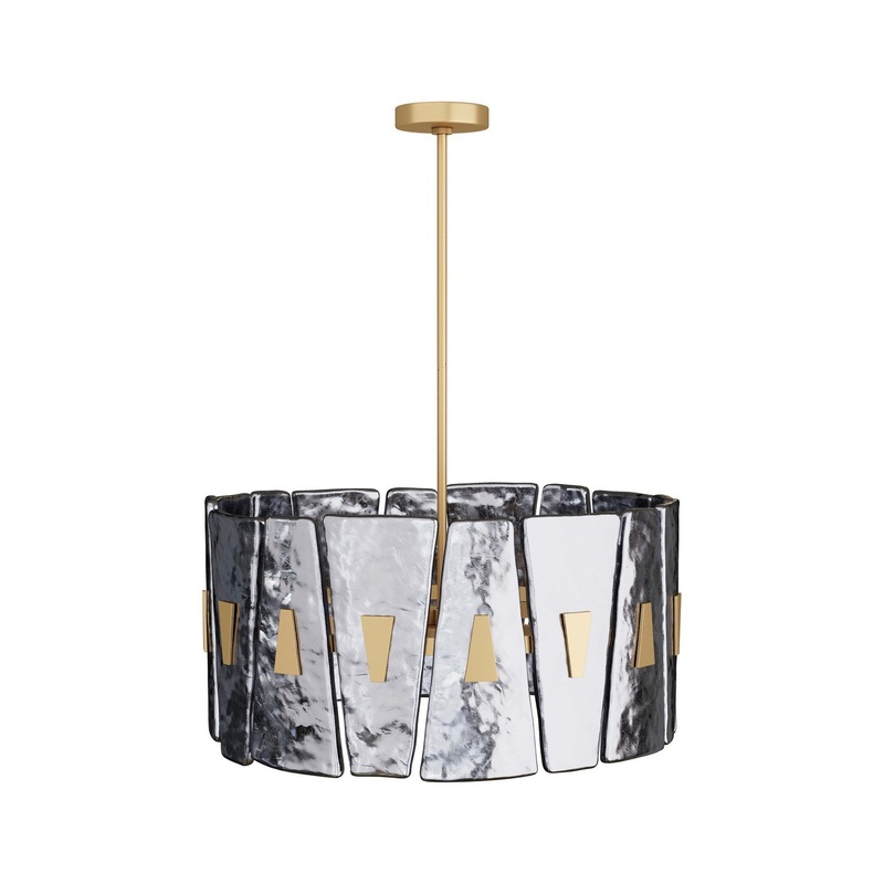 Arteriors DMC08 Tuscany Six Light Chandelier Smoke Luster