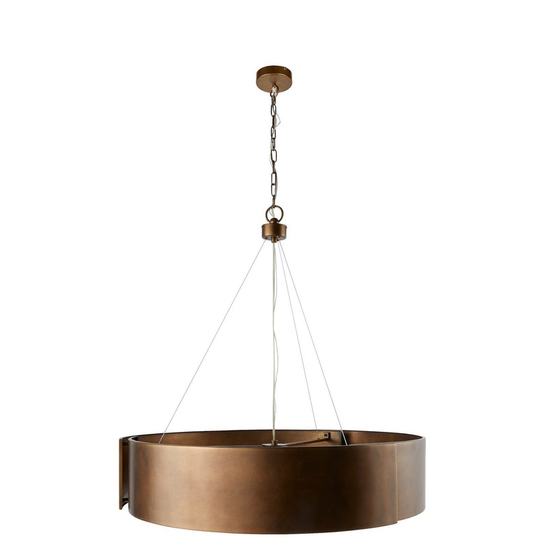 Arteriors DMC25 Dante Five Light Chandelier Antique Brass/Frosted