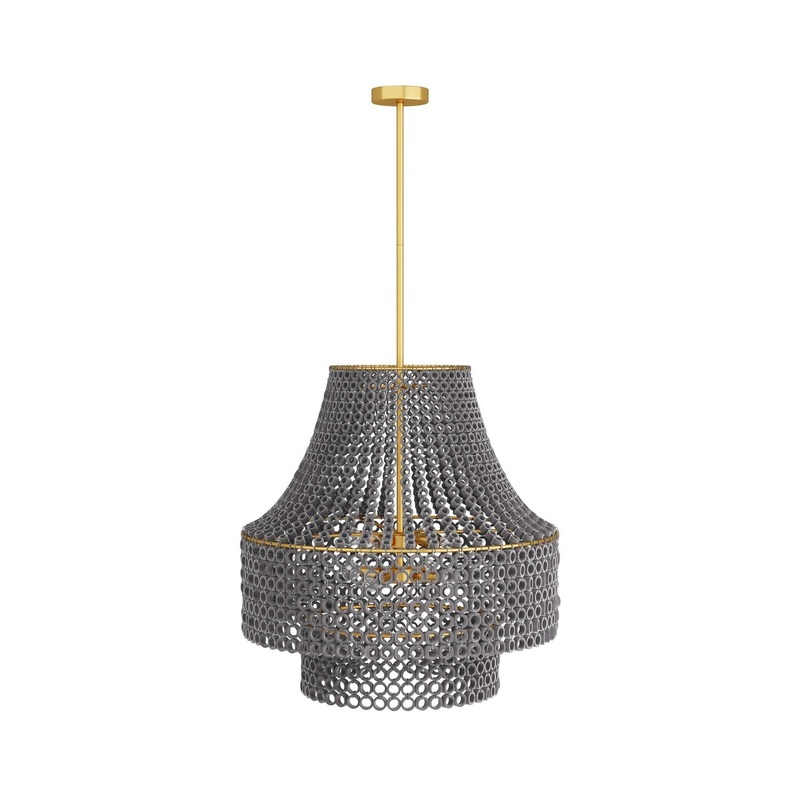 Arteriors DMS02 Hannie Eight Light Chandelier Gray Wash