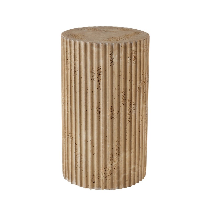 Arteriors FAC03 Carmello Accent Table Chai Travertine
