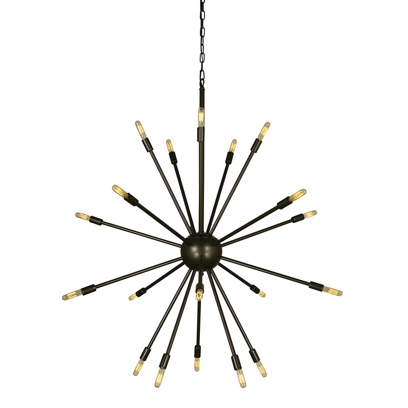 Framburg 4398 MB Simone 24 Light Foyer Chandelier, Mahogany Bronze