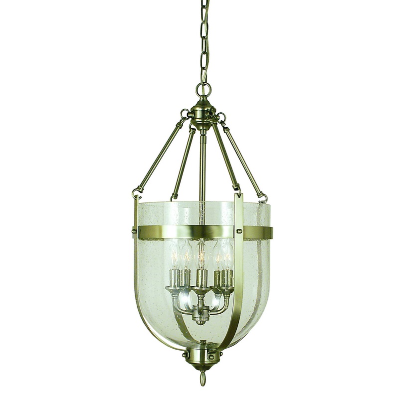 Framburg 1015 BN Hannover Five Light Chandelier, Brushed Nickel