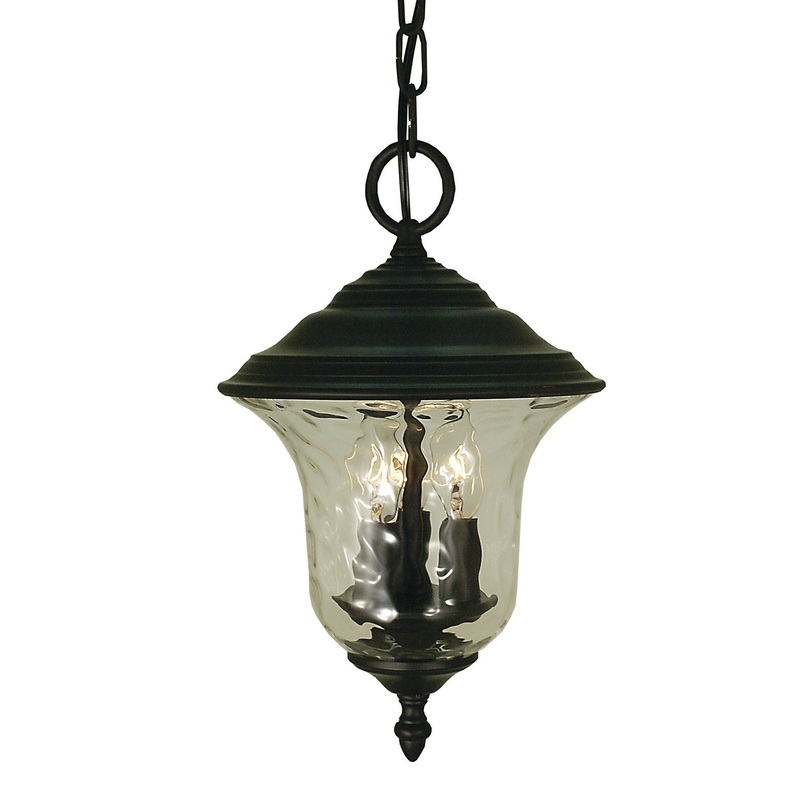 Framburg 1221 CH Hartford Three Light Exterior Ceiling Mount, Charcoal