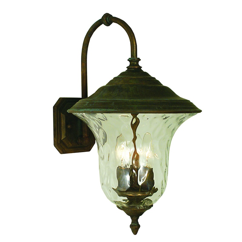Framburg 1225 RC Hartford Three Light Exterior Wall Mount, Raw Copper