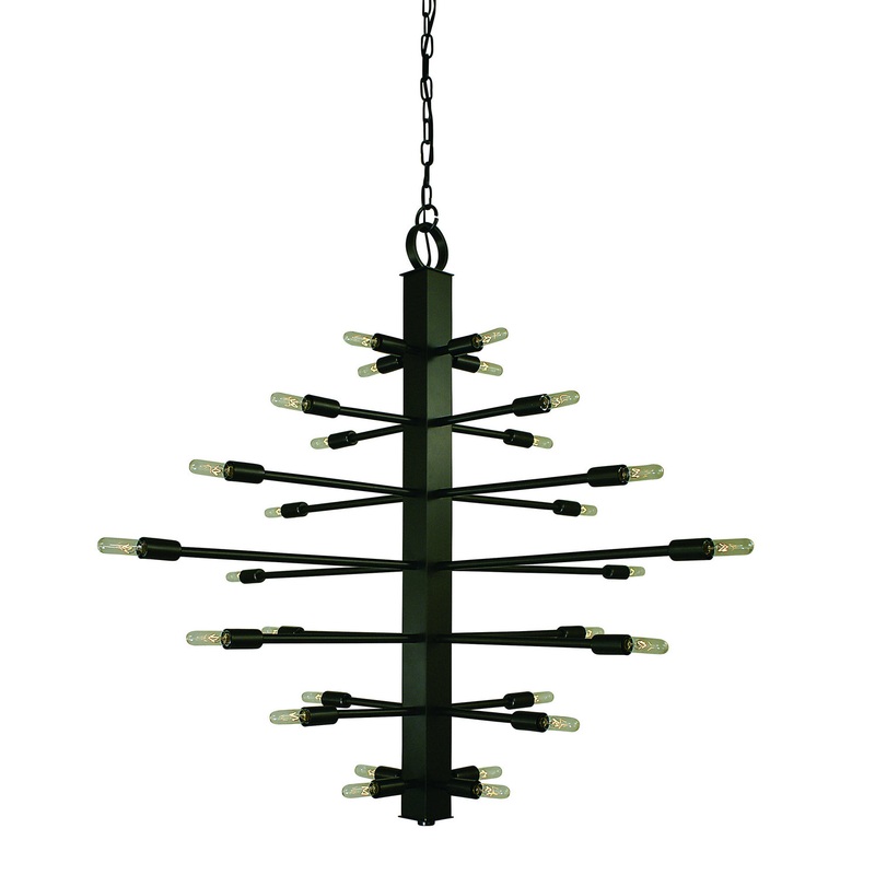 Framburg 4409 MB Simone 28 Light Foyer Chandelier, Mahogany Bronze