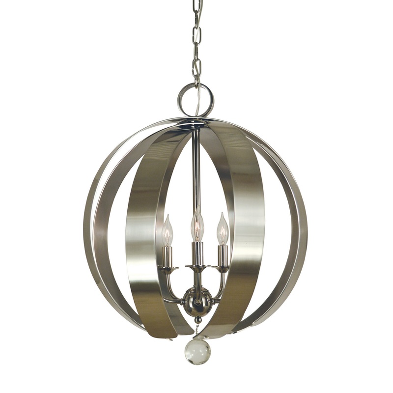 Framburg 4778 PN/BN Venus Five Light Chandelier, Polished Nickel