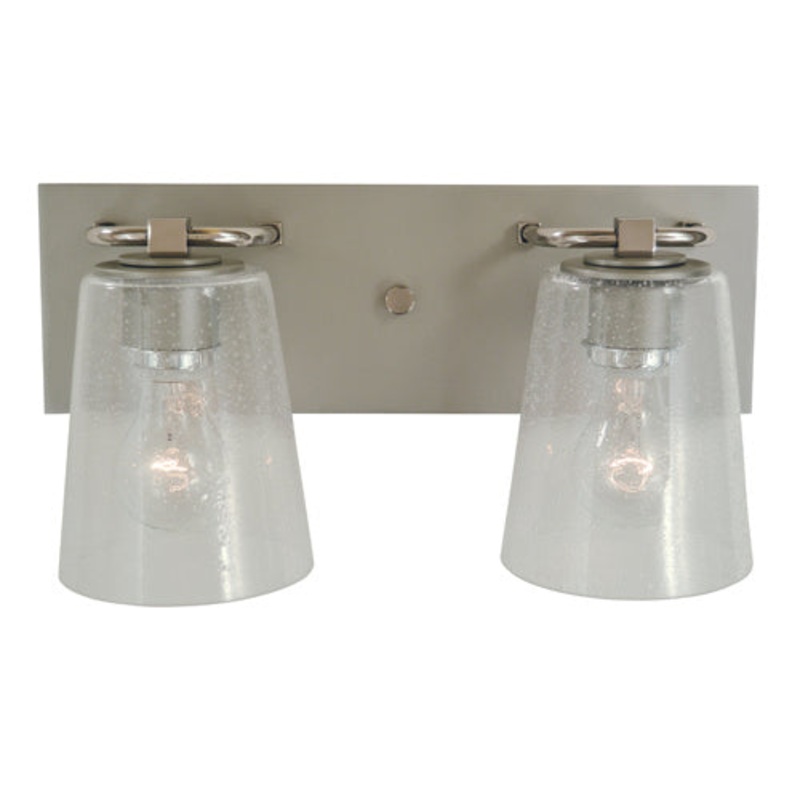 Framburg 4852 SP/PN/CS Mercer Two Light Bath, Satin Pewter with Polished Nickel