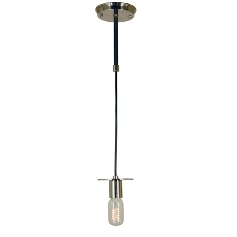 Framburg 4890 PN/MBLACK Juliette One Light Pendant, Polished Nickel with Matte Black