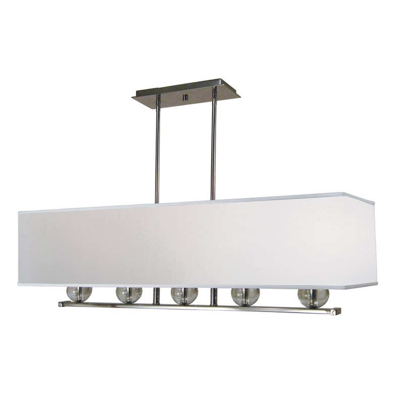 Framburg 4995 PN Glamour Five Light Chandelier, Polished Nickel