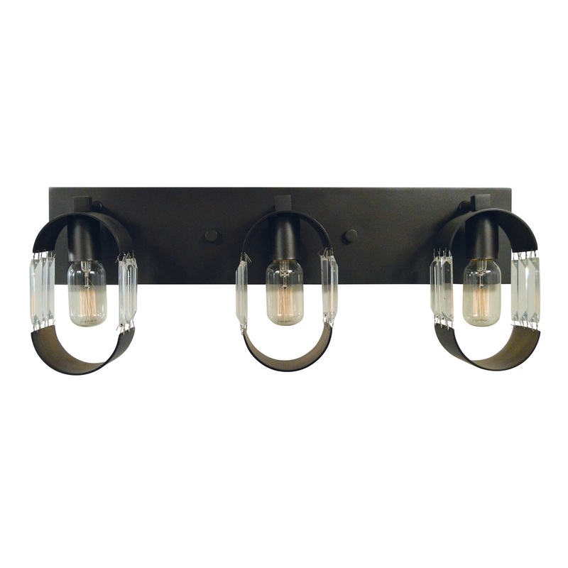 Framburg 5013 MB/HB Josephine Three Light Wall Sconce, Mahogany Bronze with Harvest Bronze Accents
