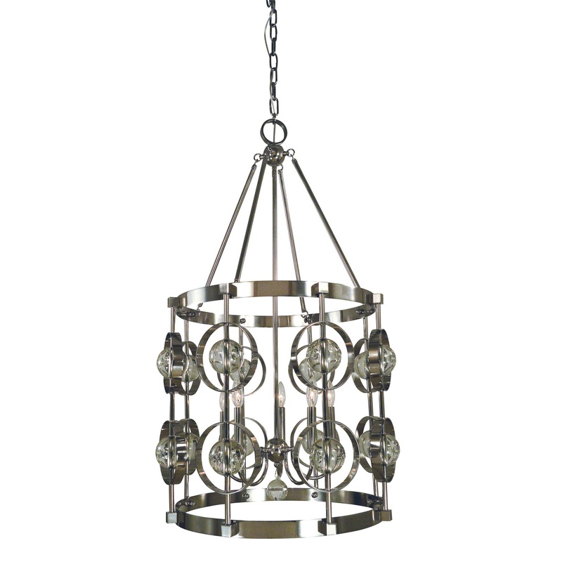 Framburg 5032 PN Ephemeris Five Light Chandelier, Polished Nickel