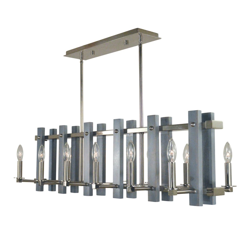 Framburg 5127 PN Arcadia 12 Light Island Chandelier, Polished Nickel