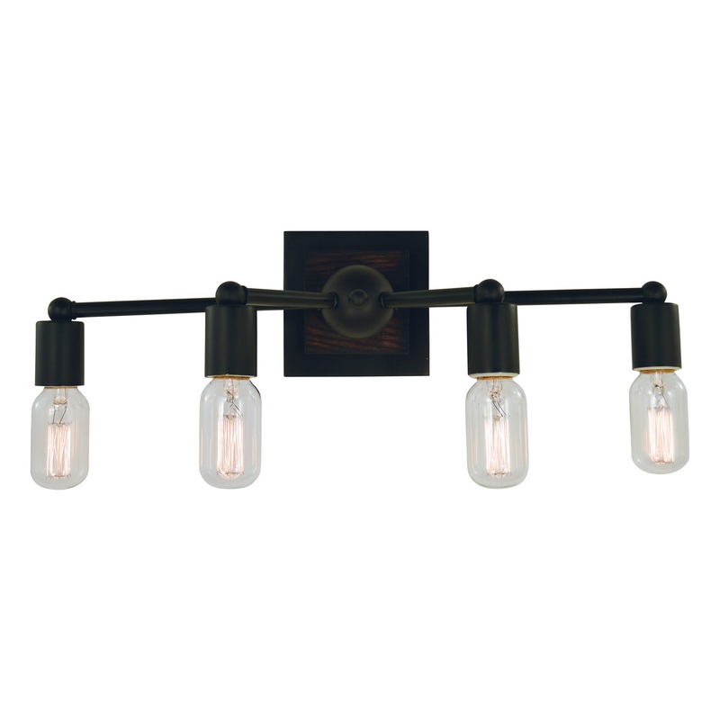 Framburg 5404 MBLACK Modern Farmhouse Four Light Wall Sconce, Matte Black