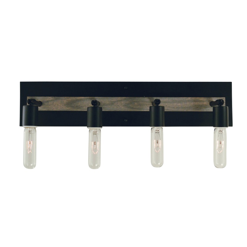 Framburg 5439 MBLACK Loft Four Light Wall Sconce, Matte Black
