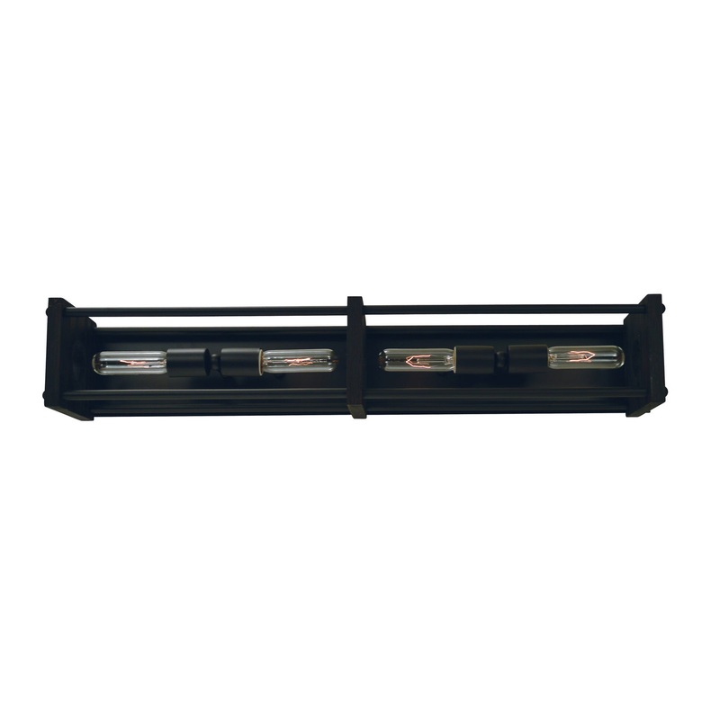 Framburg 5534 MBLACK Industria Four Light Wall Sconce, Matte Black