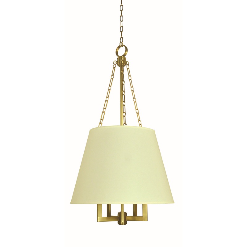 Framburg 5605 BR Bistro Five Light Chandelier, Brushed Brass