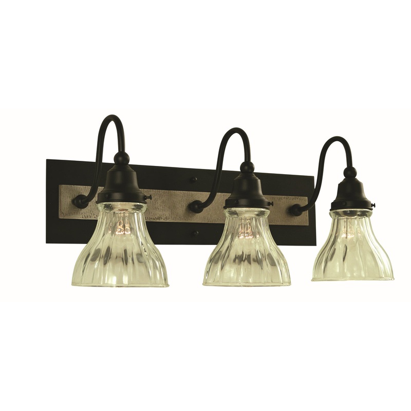 Framburg 5613 MBLACK/BN Houghton Three Light Wall Sconce, Matte Black and Brushed Nickel