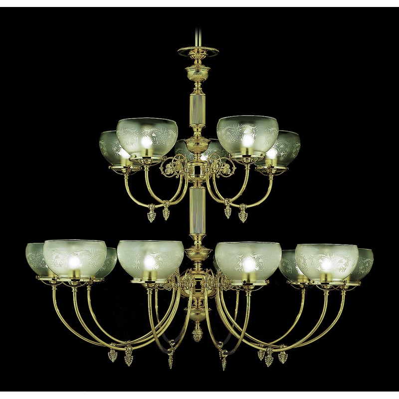 Framburg 7515 PB Chancery 15 Light Foyer Chandelier, Polished Brass