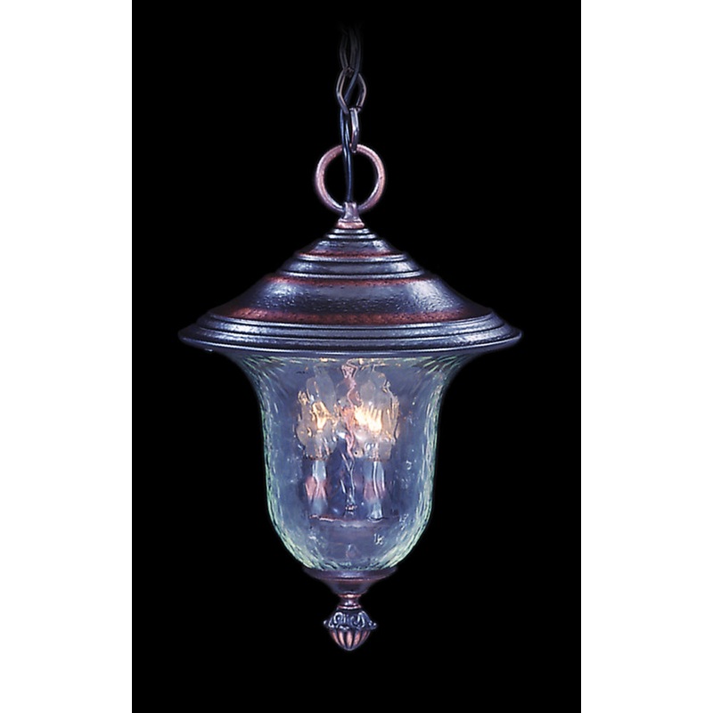 Framburg 8326 SBR Carcassonne Three Light Exterior Ceiling Mount, Siena Bronze