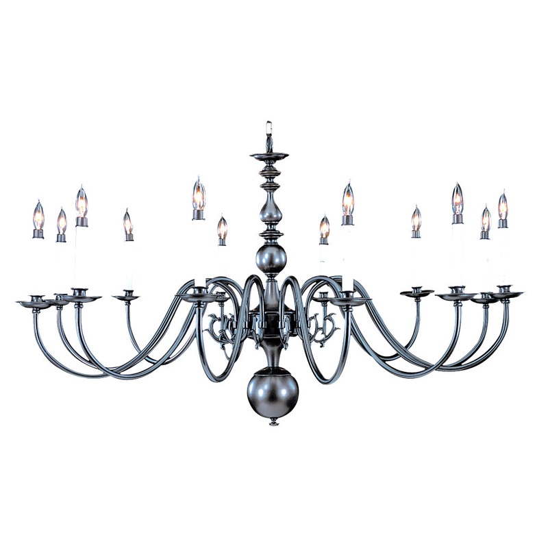 Framburg 9142 MB Jamestown 12 Light Foyer Chandelier, Mahogany Bronze