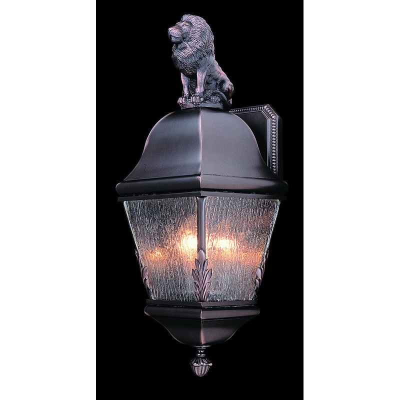Framburg 9605 SBR Coeur De Lion Three Light Exterior Wall Mount, Siena Bronze