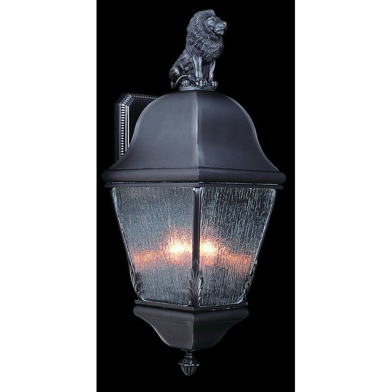 Framburg 9610 IRON Coeur De Lion Three Light Exterior Wall Mount, Iron