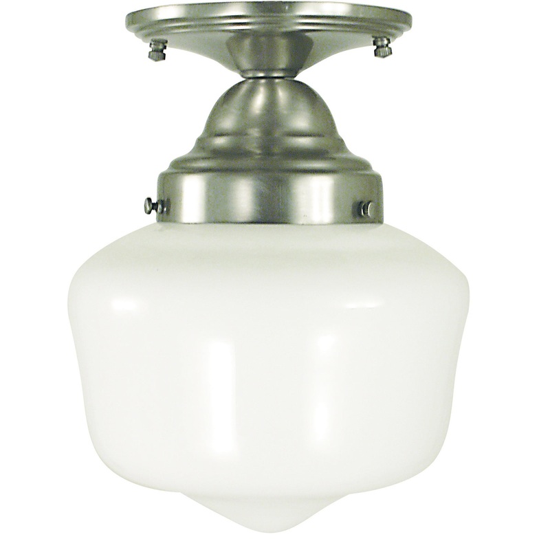 Framburg 2551 BN Taylor One Light Flush / Semi-Flush Mount, Brushed Nickel
