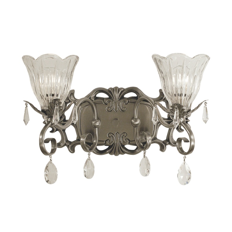 Framburg 2962 BN Liebestraum Two Light Wall Sconce, Brushed Nickel