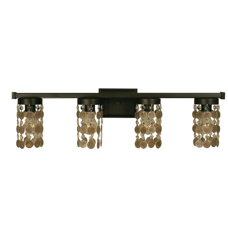 Framburg 4364 MB Naomi Four Light Wall Sconce, Mahogany Bronze