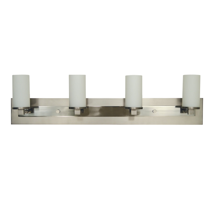 Framburg 4734 SP/PN Mercer Four Light Wall Sconce, Satin Pewter with Polished Nickel